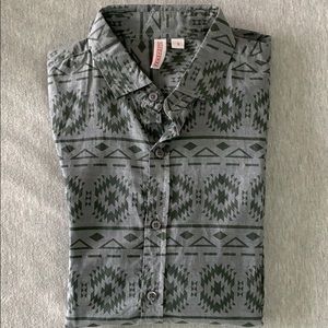 Tribal print long-sleeve shirt